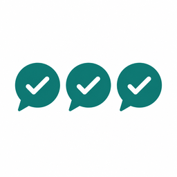 Three identical speech bubbles, standing for repeated vendor marketing claims